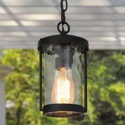 Uolfin LNC Black Modern Outdoor Hanging Pendant Light Hot Sale