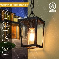 LNC Black Classic Outdoor Hanging Light-Clearance Outdoor Hanging Lights