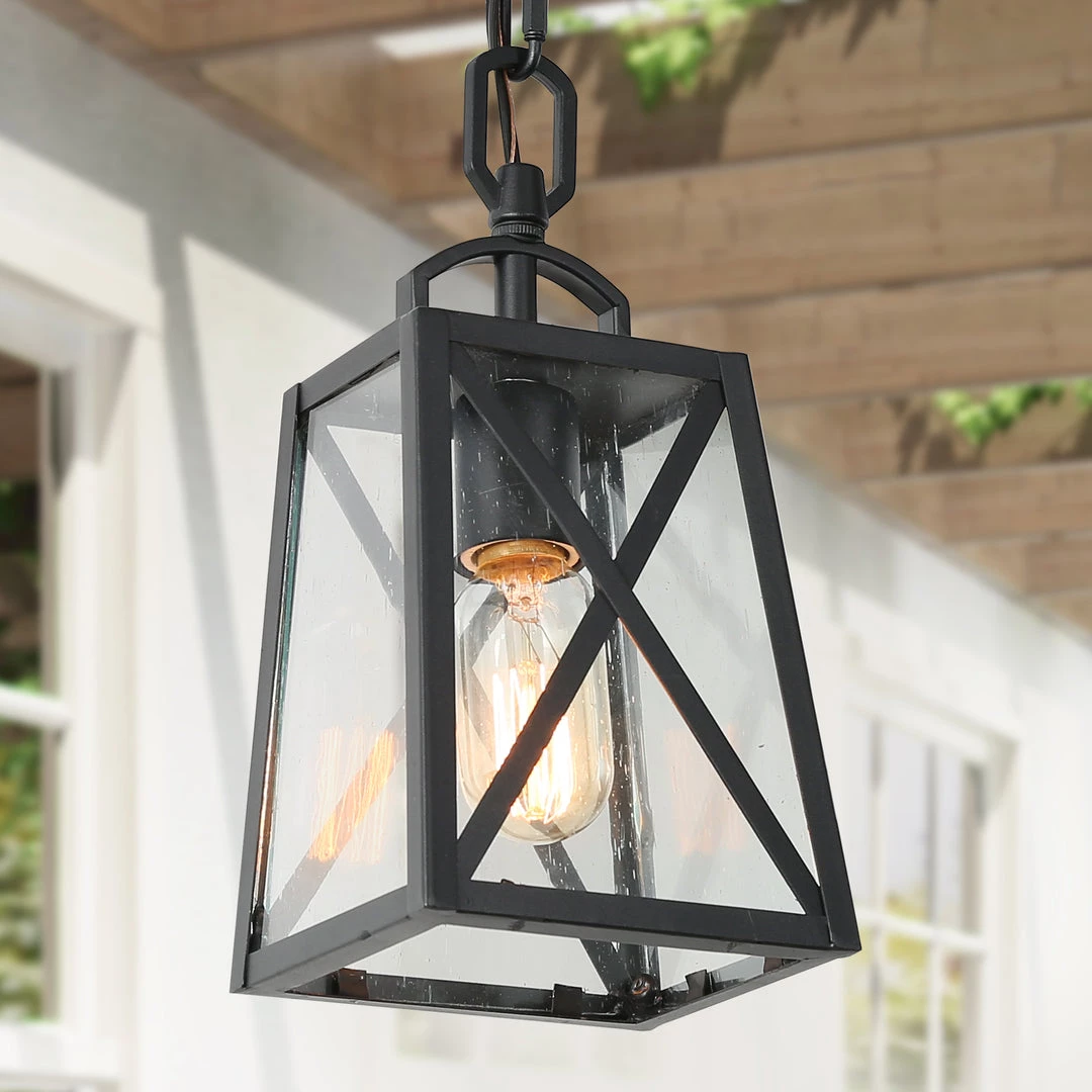 LNC Black Modern Outdoor Hanging Pendant Lighting 3 LNC Black Modern Outdoor Hanging Pendant Lighting