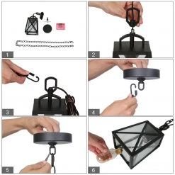 LNC Black Modern Outdoor Hanging Pendant Lighting 19 LNC Black Modern Outdoor Hanging Pendant Lighting