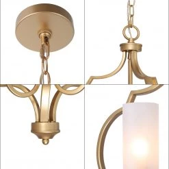 LNC Modern Flower Gold Pendant-3 Lights