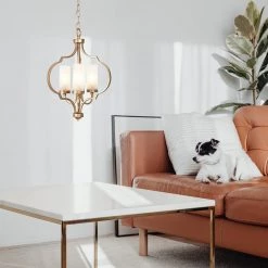 LNC Modern Flower Gold Pendant-3 Lights