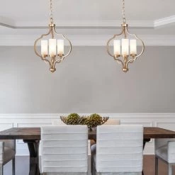 LNC Modern Flower Gold Pendant-3 Lights