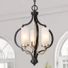 LNC Modern Flower Black Pendant-3 Lights