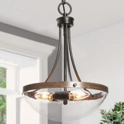 Chandeliers LNC Modern Half-bowl Pendant-3 Lights