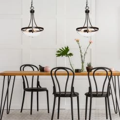 Chandeliers LNC Modern Half-bowl Pendant-3 Lights