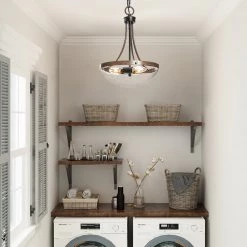 Chandeliers LNC Modern Half-bowl Pendant-3 Lights