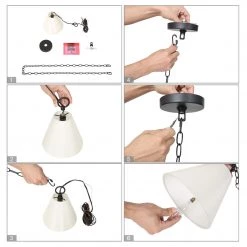 LNC Modern Fabric Shade Pendant Pendants