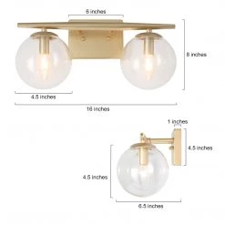 Modern Hot Sale LNC Elegent Bathroom Light-2 Light
