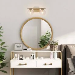 Modern Hot Sale LNC Elegent Bathroom Light-2 Light