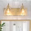 Modern LNC Gold Clear Glass Vanity Light-2 Light Hot Sale