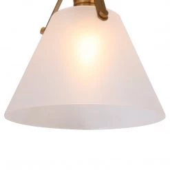 Modern LNC Gold Vanity Light With Tapered Glass Shades - 2 Lights