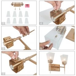 Uolfin Hot Sale LNC Tapered Spike Vanity Light - 2 Light