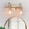 Hot Sale LNC Modern Gold Bathroom Light-2 Lights