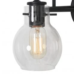 Google LNC Modern Black Bathroom Light-2 Lights