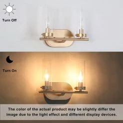 Hot Sale LNC Gold Vanity Light-2 Light