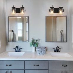 LNC Modern Black Vanity Light-2 Light