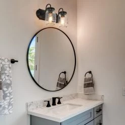 LNC Modern Black Vanity Light-2 Light