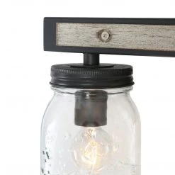 Hot Sale LNC Mason Jar Vanity Light, Rustic Vanity Light-2 Lights