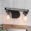 Hot Sale LNC Mason Jar Vanity Light, Rustic Vanity Light-2 Lights