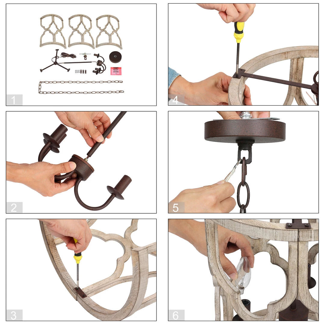 LNC Farmhouse Round Lantern Pendants-3 Lights 11 LNC Farmhouse Round Lantern Pendants-3 Lights