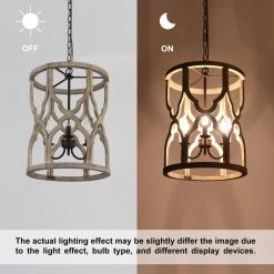 LNC Farmhouse Round Lantern Pendants-3 Lights 16 LNC Farmhouse Round Lantern Pendants-3 Lights