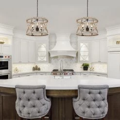 Bedroom Lights LNC Farmhouse Vintage Semi-flush Light-3 Lights