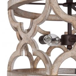 LNC Farmhouse Round Lantern Chandelier-3 Lights