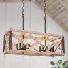 LNC Rustic Farmhouse Kitchen Island Light-6 Lights Chandeliers