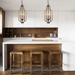 LNC Farmhouse Vintage Lantern Fixture-3 Lights Chandeliers