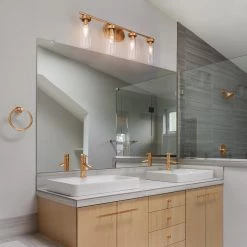 Modern LNC Gold Vanity Light-4 Lights