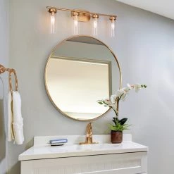 Modern LNC Gold Vanity Light-4 Lights