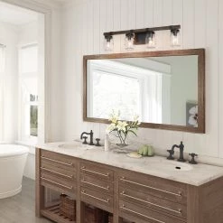 LNC Farmhouse Mason Jar Vanity Light-4 Lights