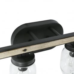 Lighting LNC Rustic Mason Jar Vanity Light-4 Lights