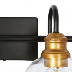 Modern Hot Sale LNC Minimalist Linear Glass Bronze Wall Lamp - 4 Lights